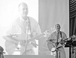 Peter Leidy performing at a conference