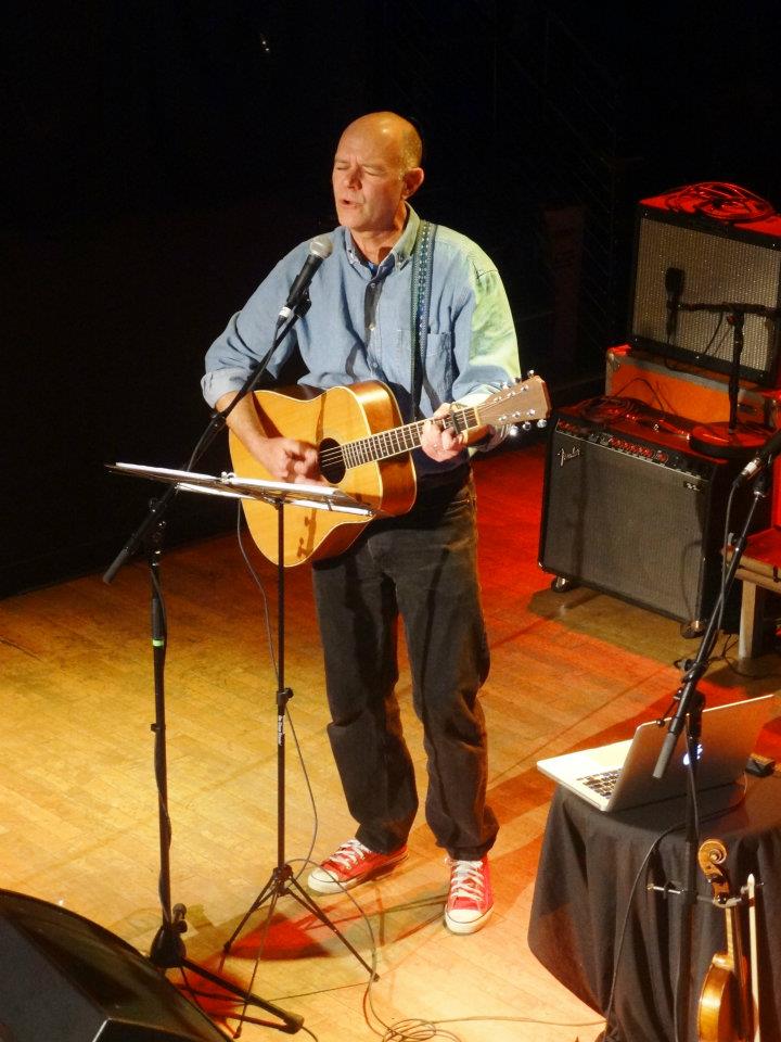 There's Peter singing in Madison - happy as can be