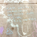 sidewalk chalk - dear runners and walkers we love you